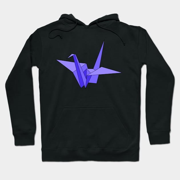 Indigo origami crane Hoodie by CalliesArt